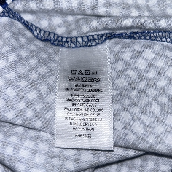 Mercer & Madison blue, black & white rayon dress size small - Picture 7 of 7